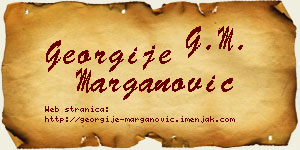 Georgije Marganović vizit kartica